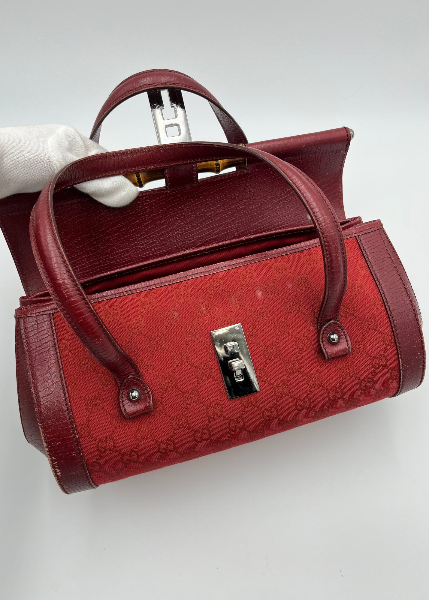 Gucci Borsa Bamboo Bullet Vintage Rossa
