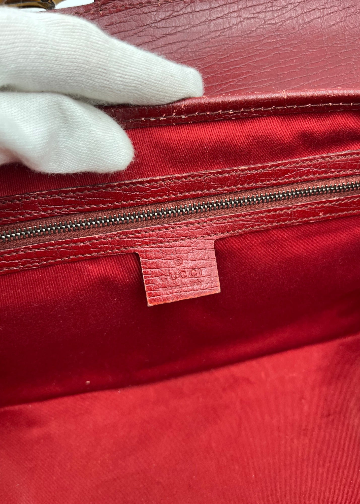 Gucci Borsa Bamboo Bullet Vintage Rossa