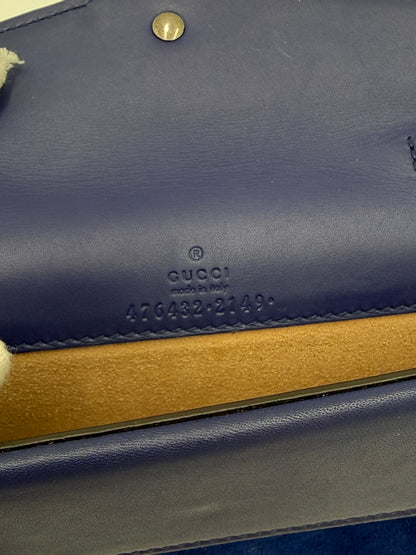 Gucci Borsa Dionysus Super Mini in Velluto Blu Cobalto - Pally Vintage Closet