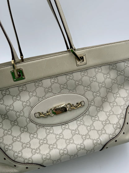 Gucci-Borsa-Horsebit-Chain-Tote-in-Pelle-Guccissima-Avorio-70135152083268 - Pally Vintage Closet