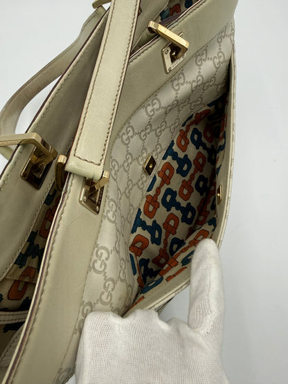 Gucci-Borsa-Horsebit-Chain-Tote-in-Pelle-Guccissima-Avorio-70135152279876 - Pally Vintage Closet