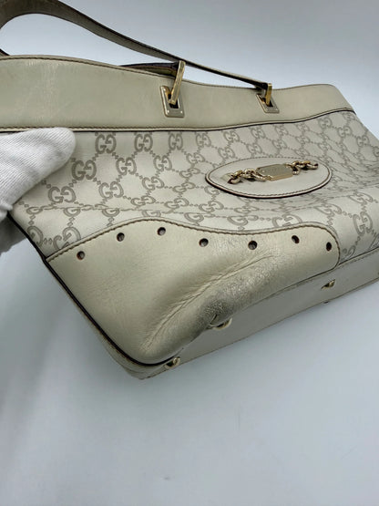 Gucci-Borsa-Horsebit-Chain-Tote-in-Pelle-Guccissima-Avorio-70135152345412 - Pally Vintage Closet
