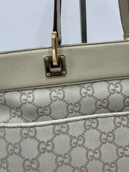 Gucci-Borsa-Horsebit-Chain-Tote-in-Pelle-Guccissima-Avorio-70135152476484 - Pally Vintage Closet