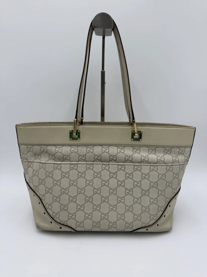 Gucci-Borsa-Horsebit-Chain-Tote-in-Pelle-Guccissima-Avorio-70135152509252 - Pally Vintage Closet