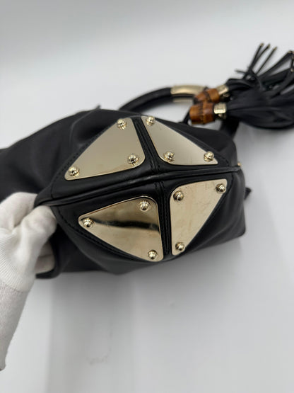 Gucci-Borsa-Indy-Top-Handle-in-Pelle-Nera-con-Dettagli-Bamboo-70493940384068 - Pally Vintage Closet