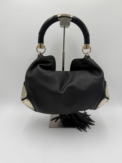 Gucci-Borsa-Indy-Top-Handle-in-Pelle-Nera-con-Dettagli-Bamboo-70493940482372 - Pally Vintage Closet