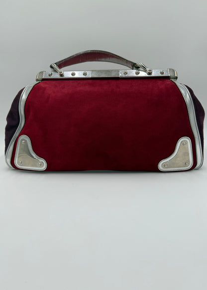 Gucci Borsa Indy Vintage Top Handle Rossa e Argento