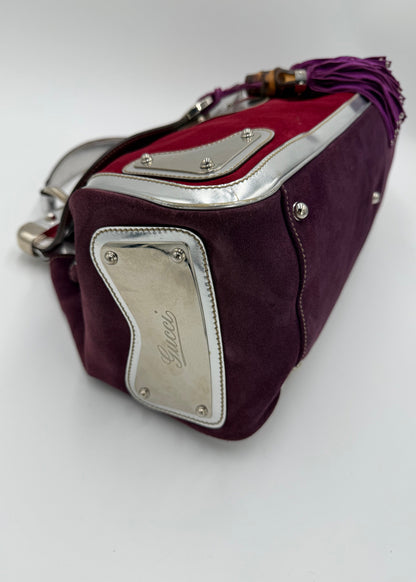 Gucci Borsa Indy Vintage Top Handle Rossa e Argento