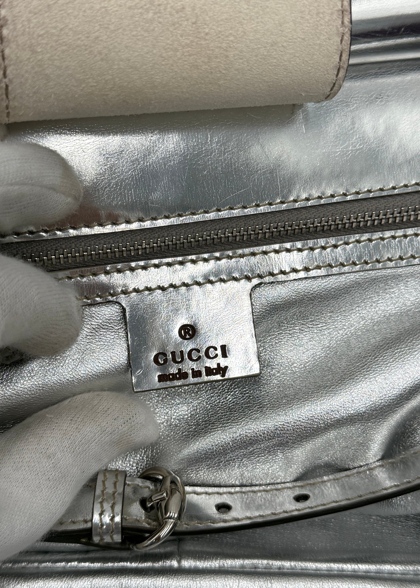 Gucci Borsa Indy Vintage Top Handle Rossa e Argento