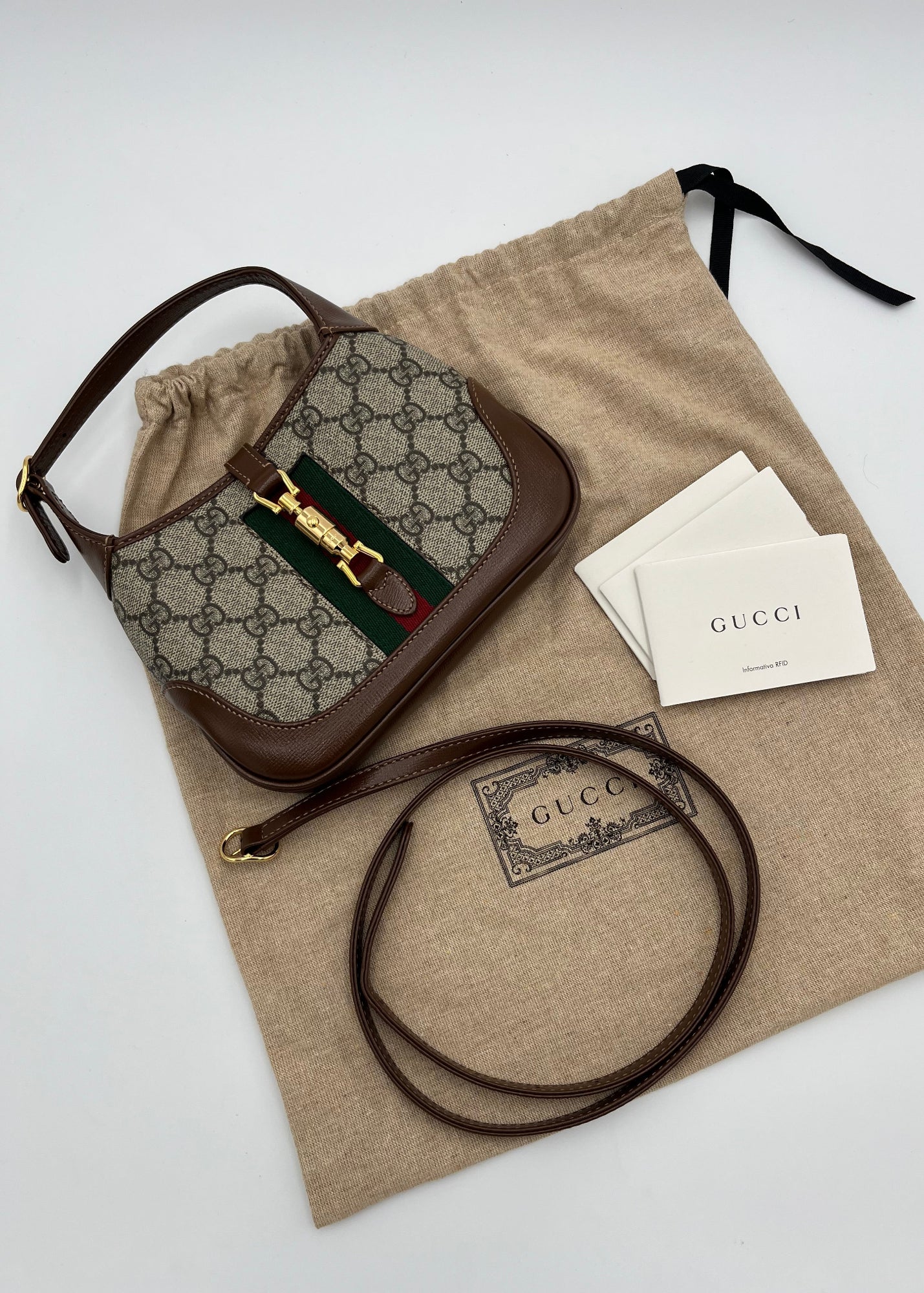 Gucci Borsa Jackie 1961 Mini in canvas GG