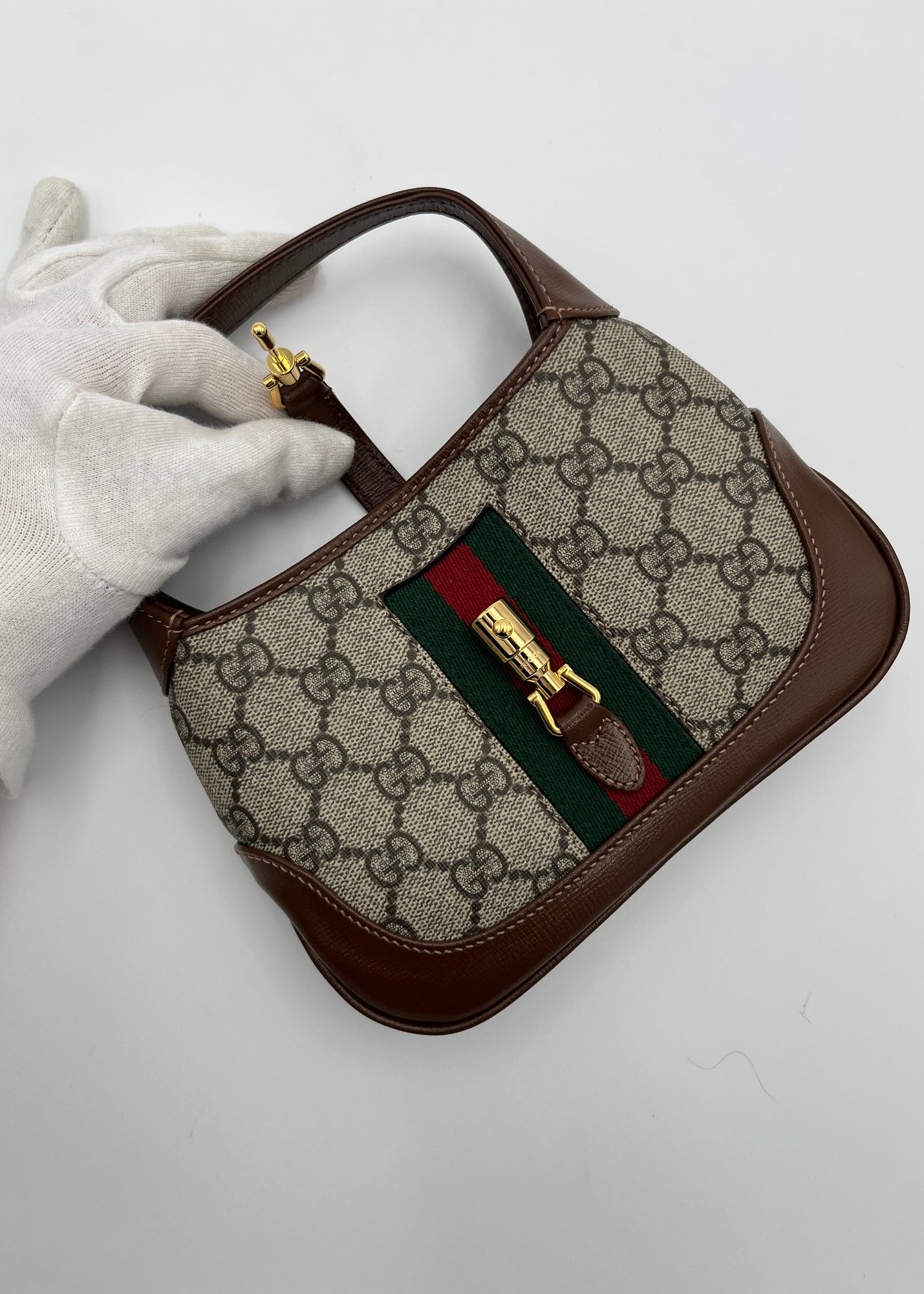 Gucci Borsa Jackie 1961 Mini in canvas GG