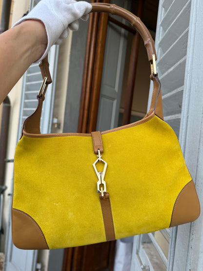 Gucci-Borsa-Jackie-Vintage-Edizione-Speciale-in-Camoscio-Giallo-e-Manico-in-Bamboo-70493947887940 - Pally Vintage Closet