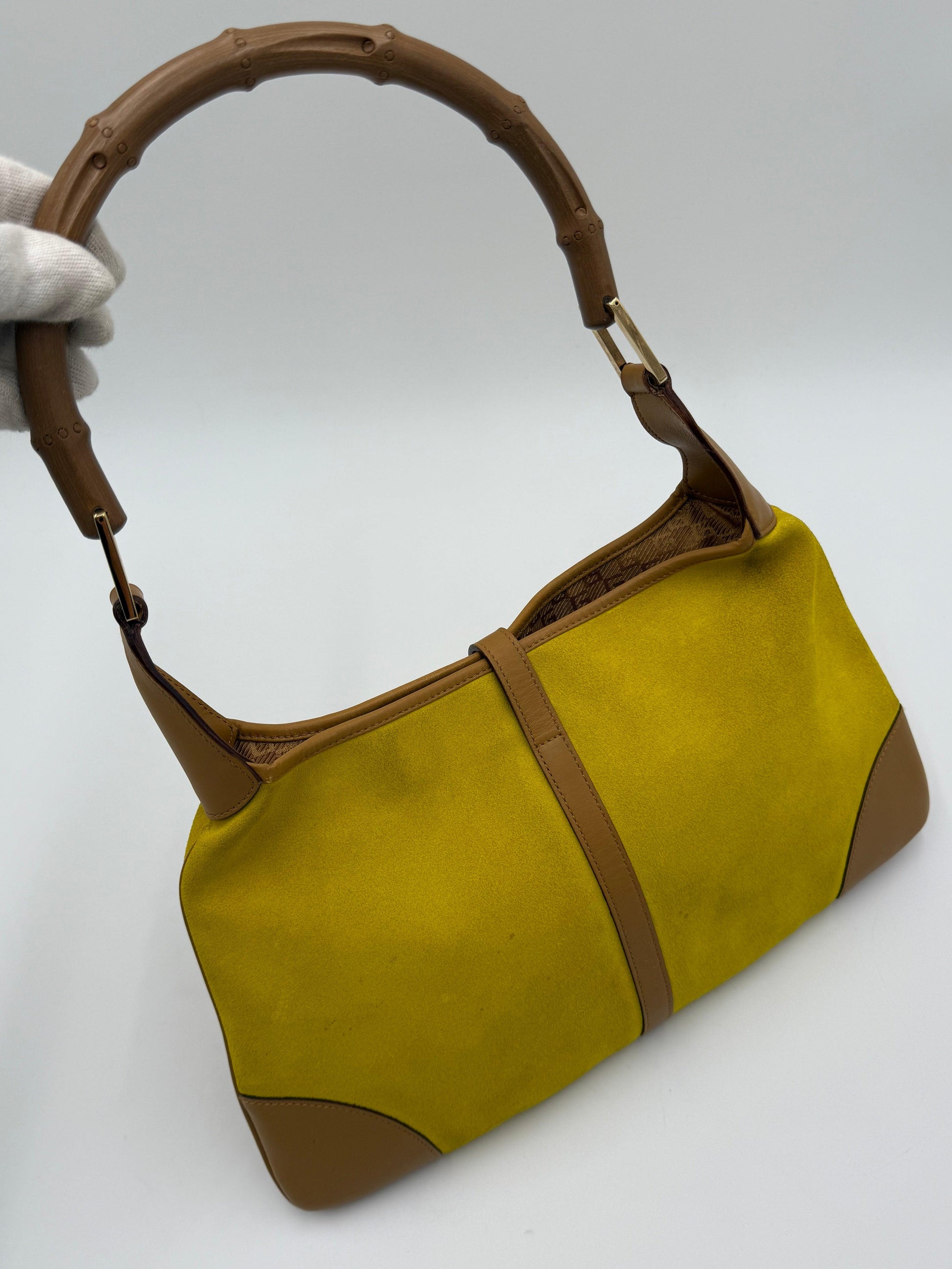 Gucci-Borsa-Jackie-Vintage-Edizione-Speciale-in-Camoscio-Giallo-e-Manico-in-Bamboo-70493948117316 - Pally Vintage Closet