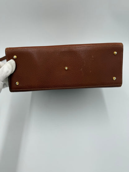 Gucci Borsa Lady Lock Vintage Top Handle in Pelle Cognac - Pally Vintage Closet