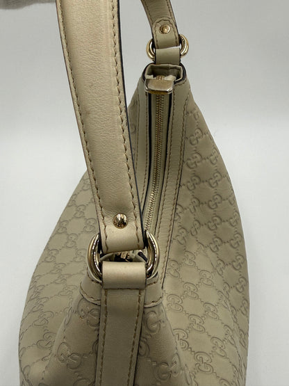 Gucci Borsa Lovely Heart Hobo in Pelle Guccissima Avorio - Pally Vintage Closet
