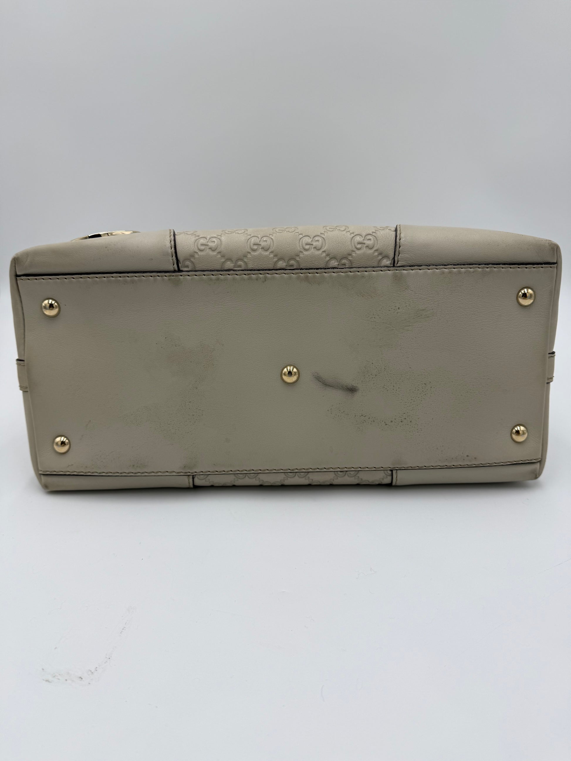 Gucci Borsa Lovely Heart Hobo in Pelle Guccissima Avorio - Pally Vintage Closet