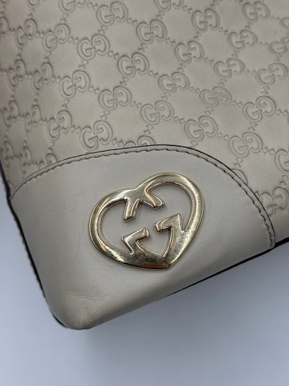 Gucci Borsa Lovely Heart Hobo in Pelle Guccissima Avorio - Pally Vintage Closet