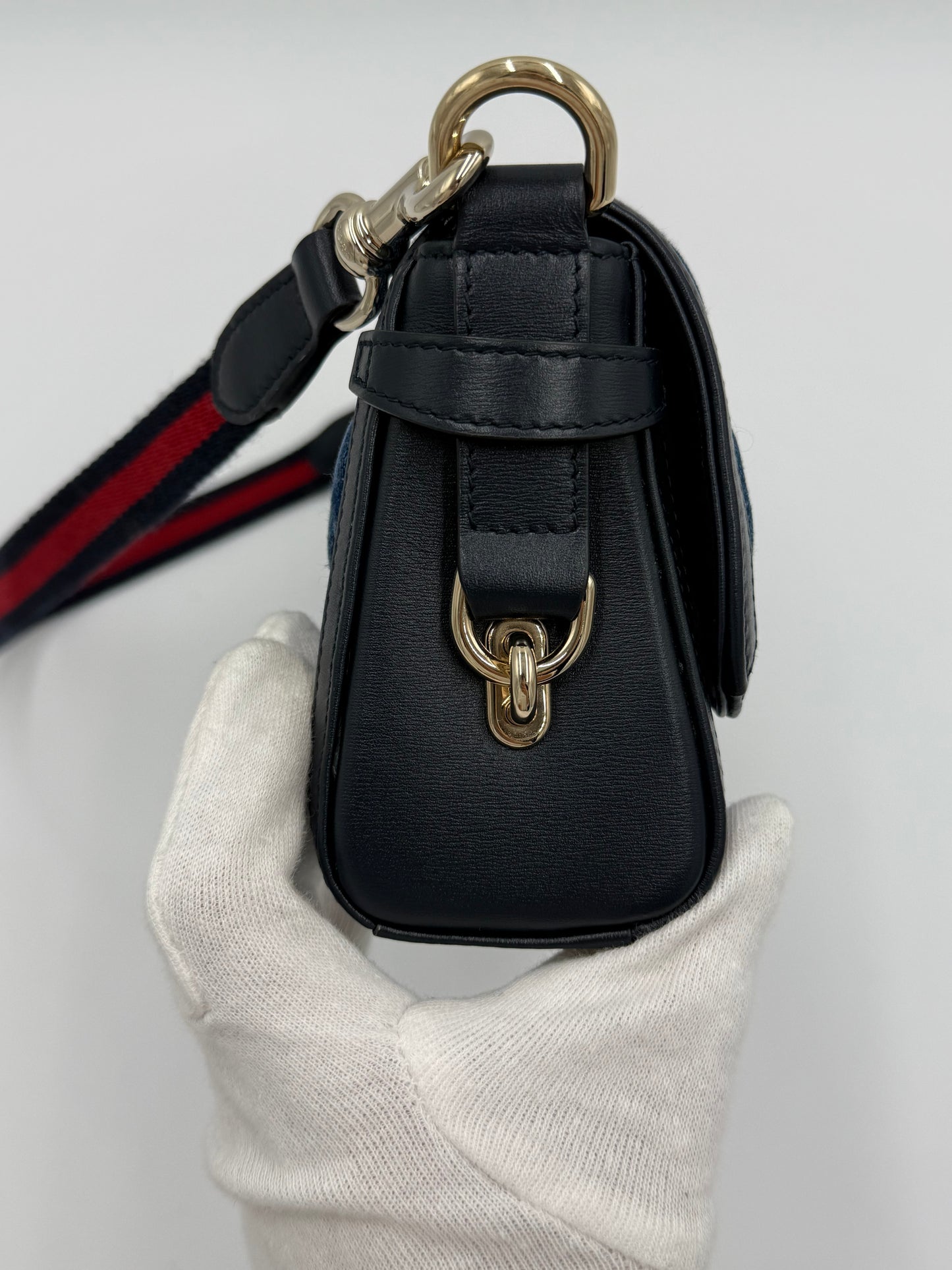 Gucci Borsa Luce a Spalla in Denim GG e Pelle - Pally Vintage Closet