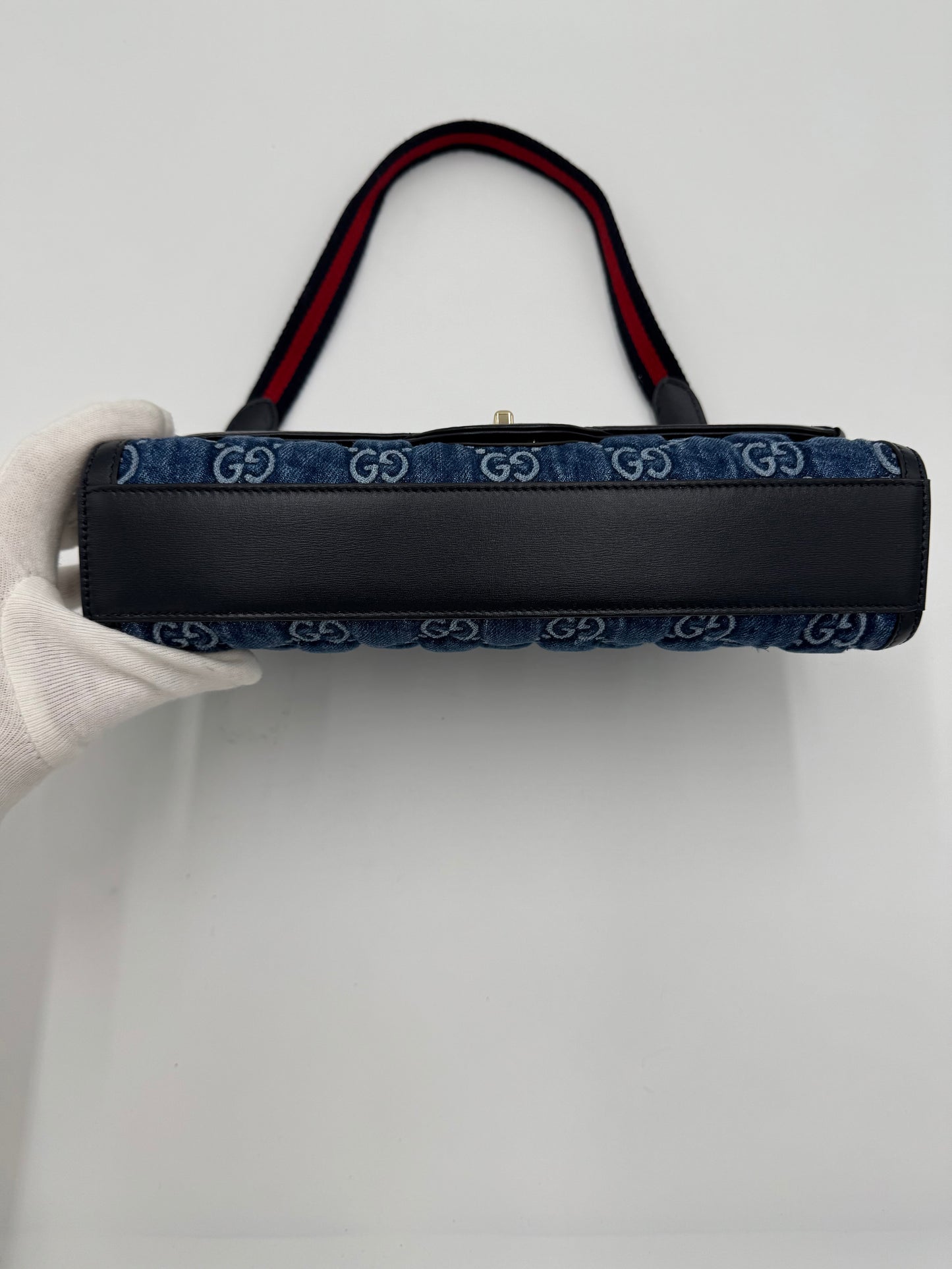 Gucci Borsa Luce a Spalla in Denim GG e Pelle - Pally Vintage Closet