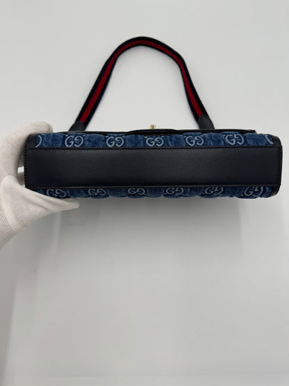 Gucci Borsa Luce a Spalla in Denim GG e Pelle - Pally Vintage Closet