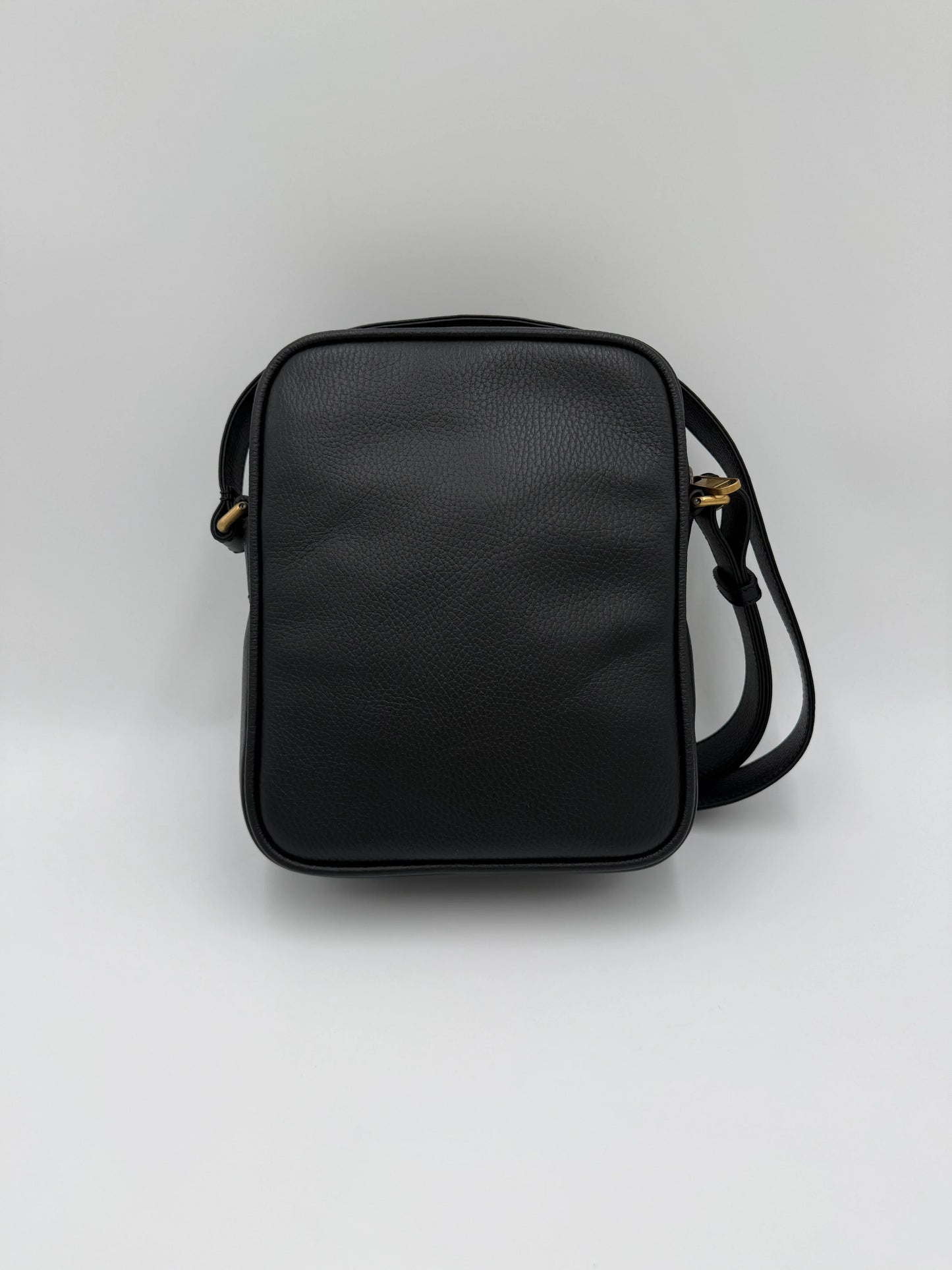 Gucci-Borsa-Print-Messenger-in-Pelle-Nera-70265937166660 - Pally Vintage Closet