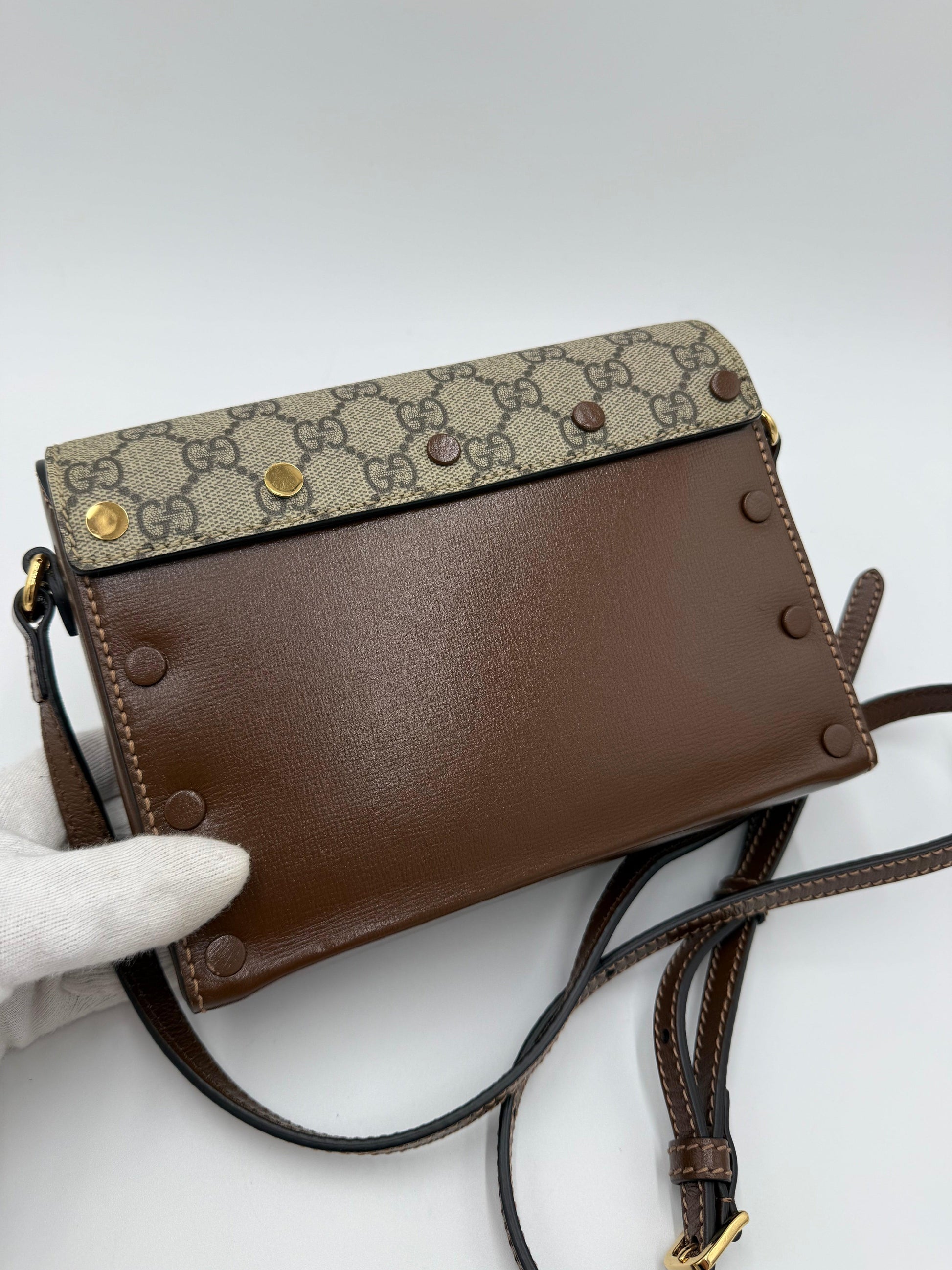 Gucci-Borsa-Script-Logo-Heart-GG-Supreme-a-Tracolla-Marrone-70420569063748 - Pally Vintage Closet