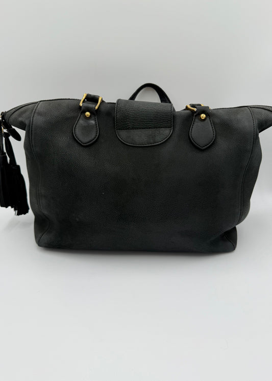 Gucci Borsa Tote Padlock Vintage Pelle Antracite