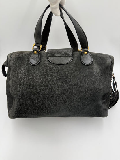 Gucci Borsa Tote Padlock Vintage Pelle Antracite con Iniziali Pally Vintage Closet