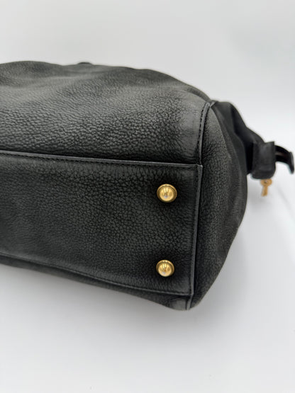 Gucci Borsa Tote Padlock Vintage Pelle Antracite con Iniziali Pally Vintage Closet