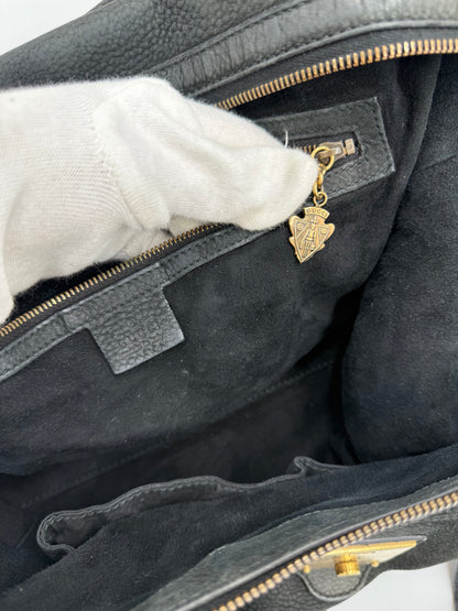 Gucci Borsa Tote Padlock Vintage Pelle Antracite con Iniziali Pally Vintage Closet