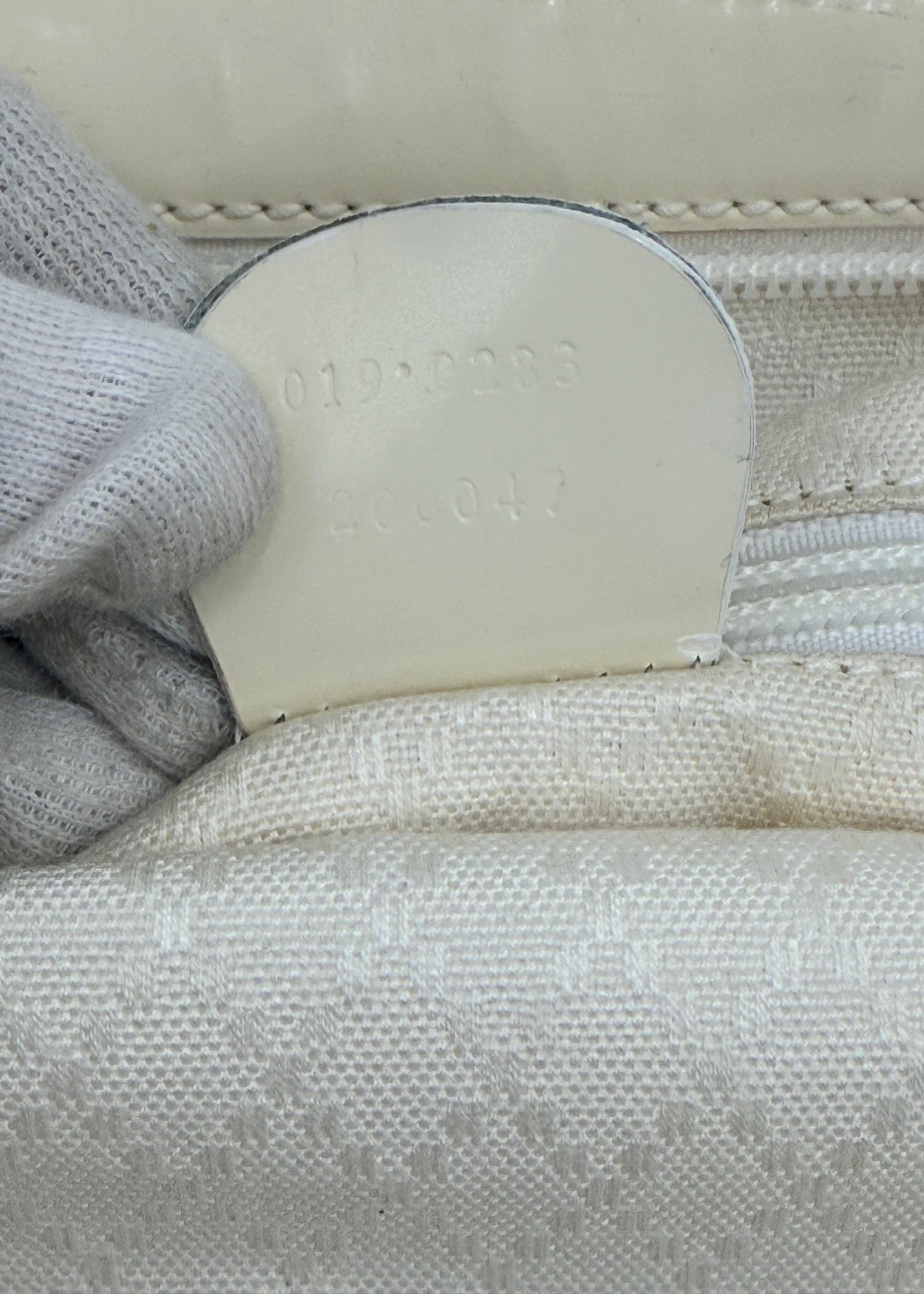 Gucci Borsa Tote Vintage in Tela e Pelle Avorio