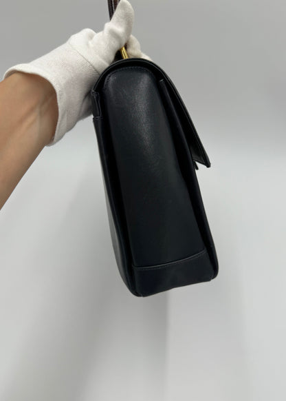 Gucci Borsa Vintage Bamboo Top Handle Blu Navy