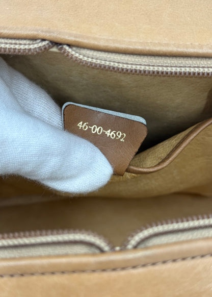 Gucci Borsa Vintage Top Handle Lucertola Marrone