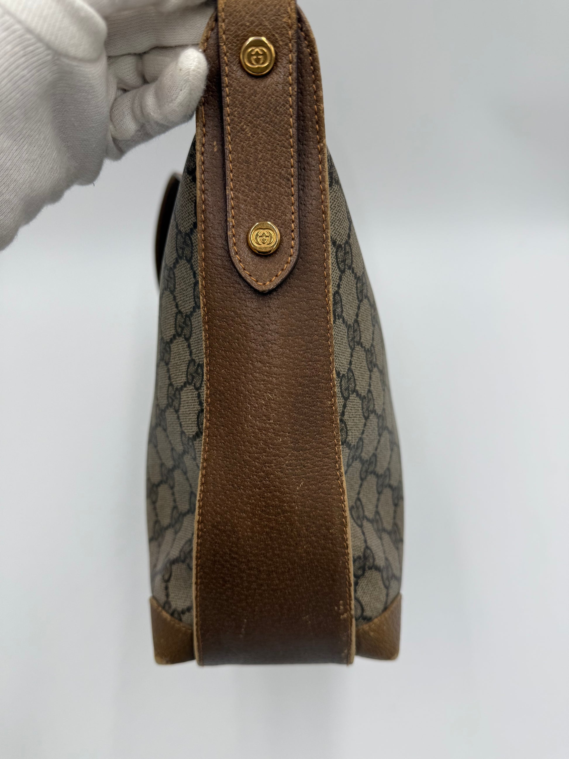 Gucci Borsa Vintage a Tracolla in Tela Monogram GG Marrone - Pally Vintage Closet