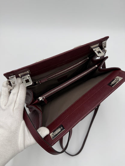 Gucci Borsa Zumi Tote in Pelle Granulata Bordeaux - Pally Vintage Closet