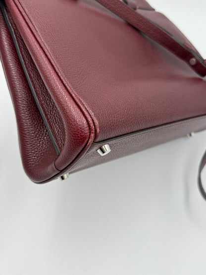 Gucci Borsa Zumi Tote in Pelle Granulata Bordeaux - Pally Vintage Closet