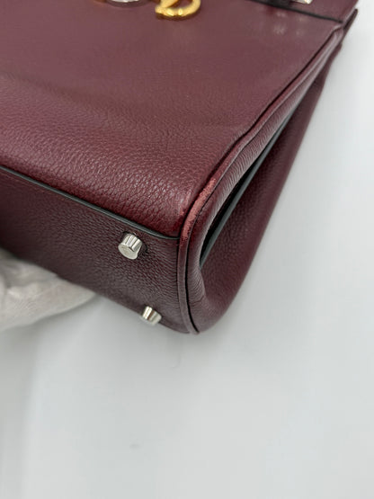 Gucci Borsa Zumi Tote in Pelle Granulata Bordeaux - Pally Vintage Closet