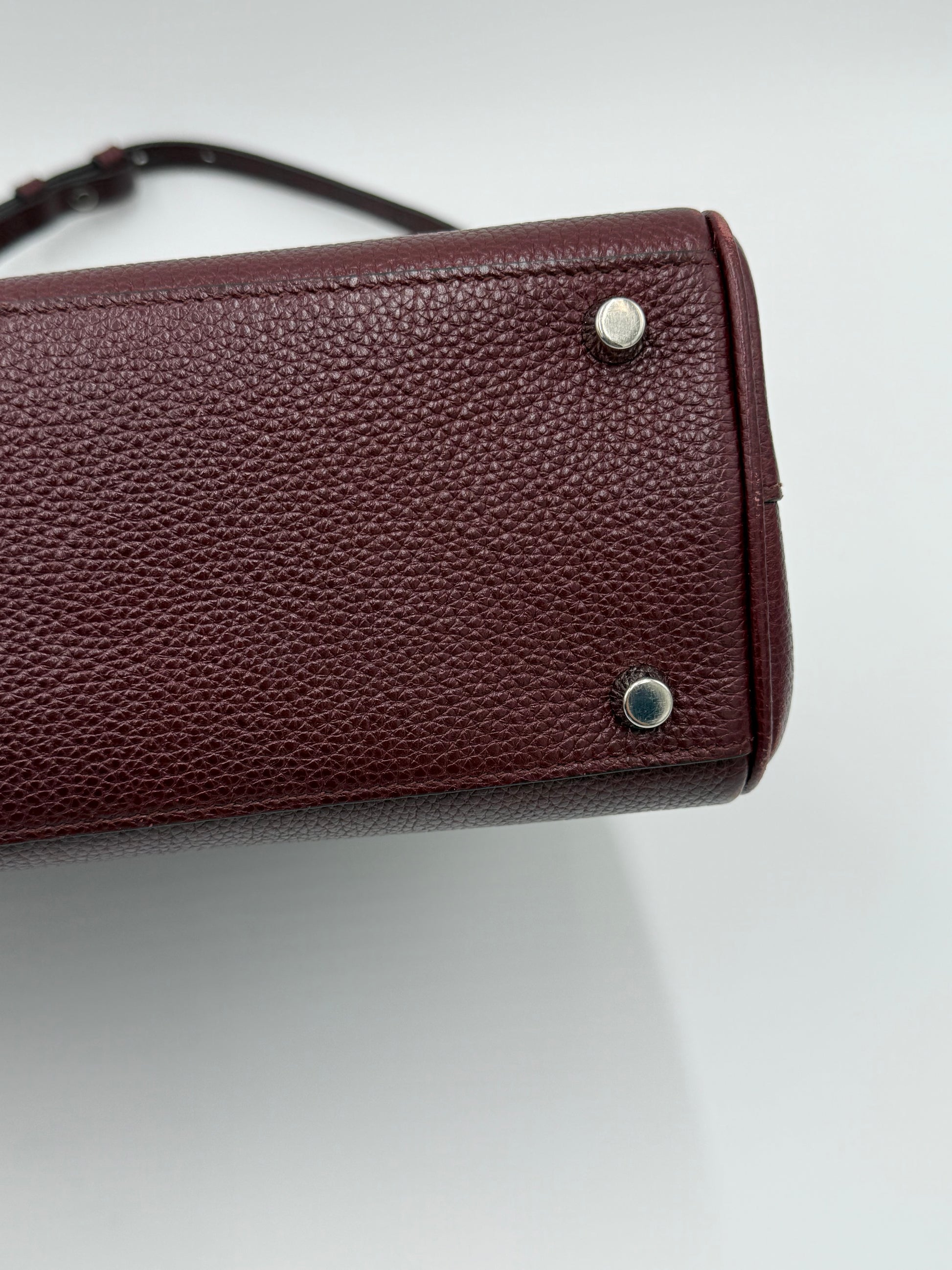 Gucci Borsa Zumi Tote in Pelle Granulata Bordeaux - Pally Vintage Closet