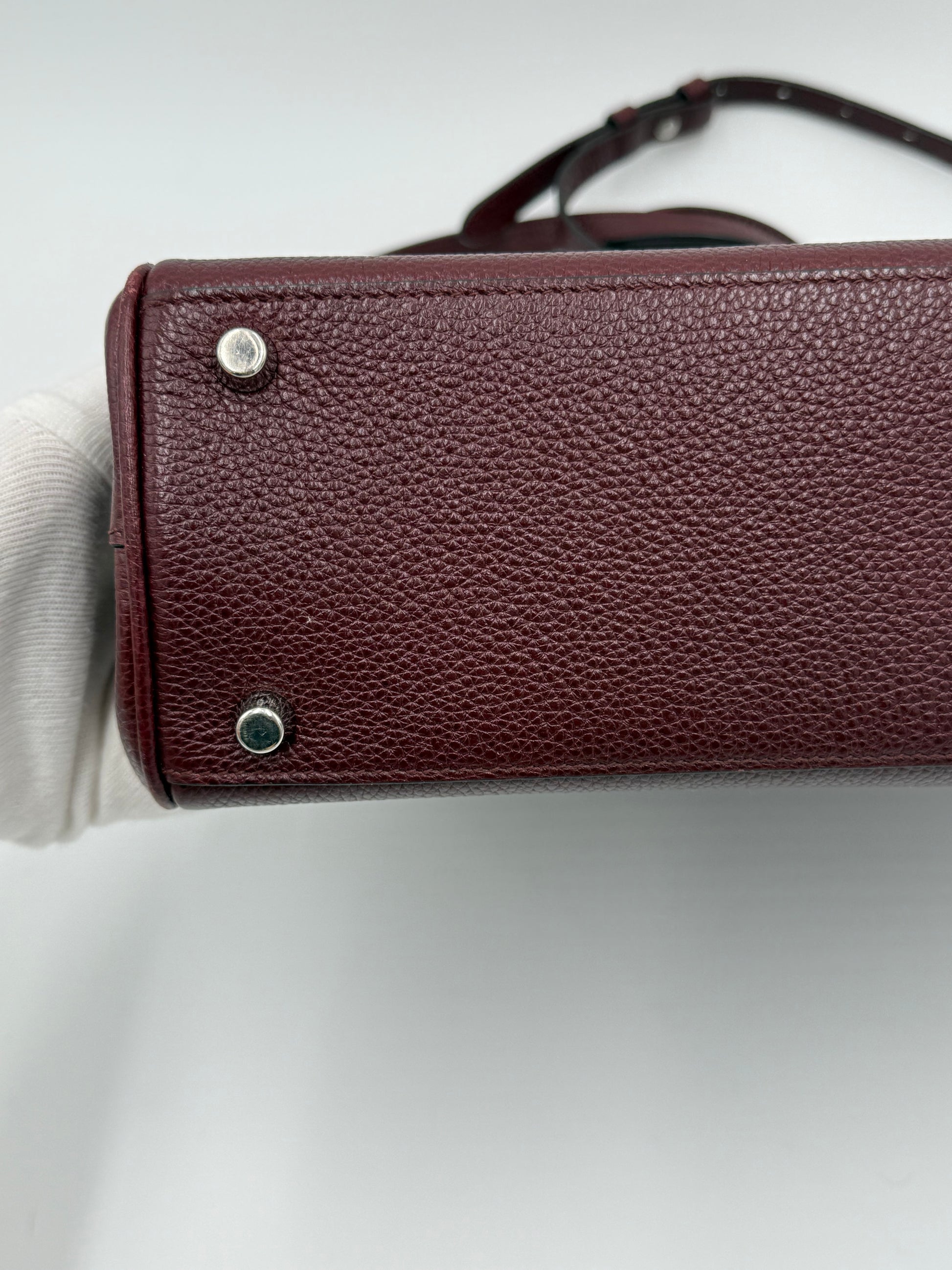 Gucci Borsa Zumi Tote in Pelle Granulata Bordeaux - Pally Vintage Closet