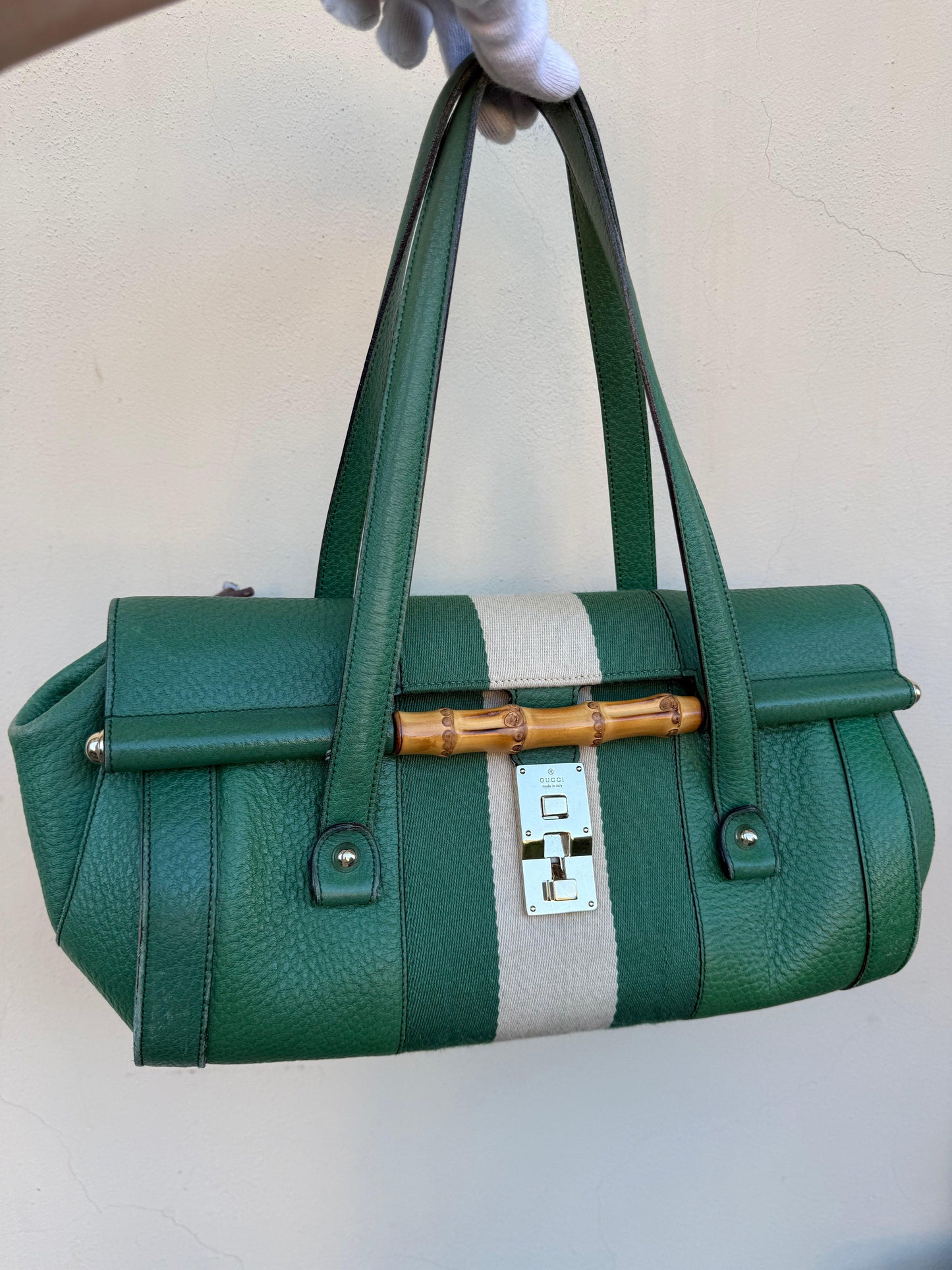 Gucci Borsa a Spalla Bamboo Bullet by Tom Ford Verde - Pally Vintage Closet