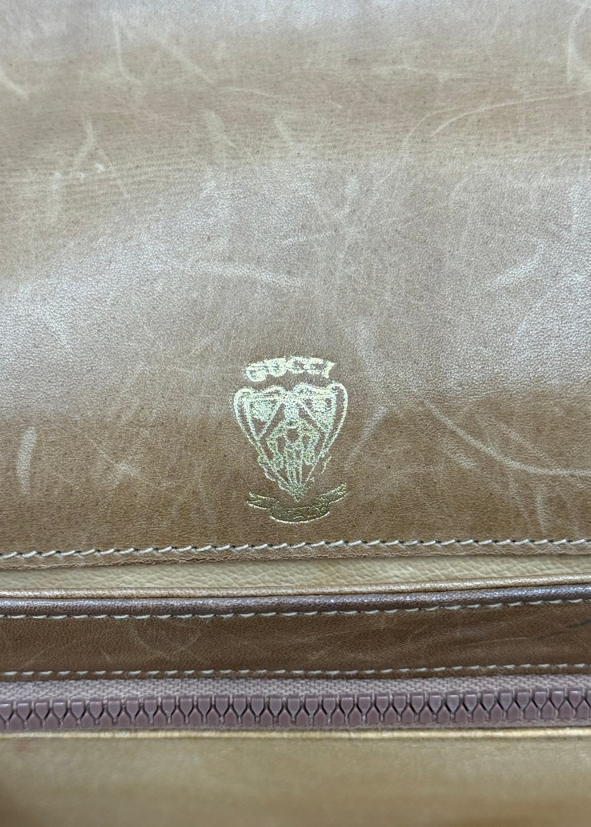Gucci Borsa a Spalla Horsebit Vintage con Logo GG Beige - Pally Vintage Closet