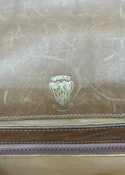 Gucci Borsa a Spalla Horsebit Vintage con Logo GG Beige - Pally Vintage Closet