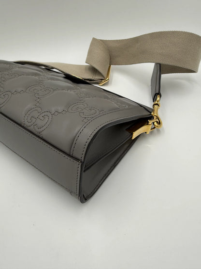 Gucci-Borsa-a-Tracolla-Ophidia-GG-Marmont-Piccola-in-Pelle-Matelass-Grigia-70314498523460 - Pally Vintage Closet