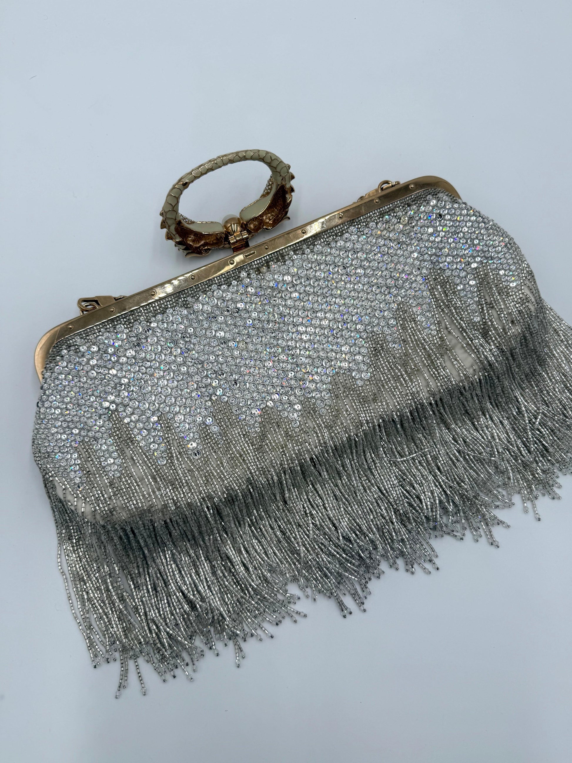 Gucci Borsa da Sera Dragon by Tom Ford in Edizione Limitata Perline Avorio - Pally Vintage Closet