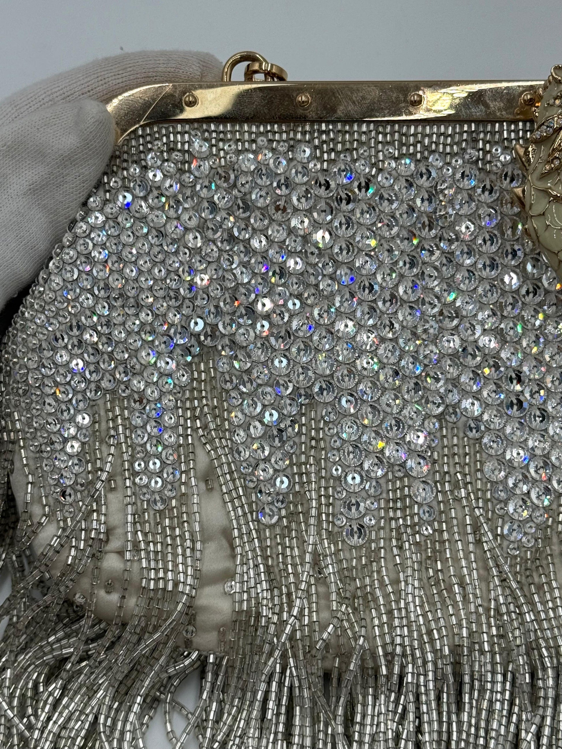 Gucci Borsa da Sera Dragon by Tom Ford in Edizione Limitata Perline Avorio - Pally Vintage Closet