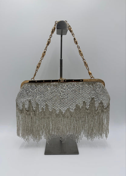 Gucci Borsa da Sera Dragon by Tom Ford in Edizione Limitata Perline Avorio - Pally Vintage Closet