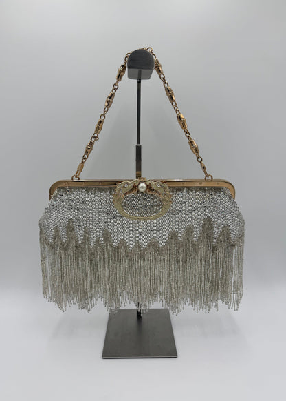 Gucci Borsa da Sera Dragon by Tom Ford in Edizione Limitata Perline Avorio - Pally Vintage Closet