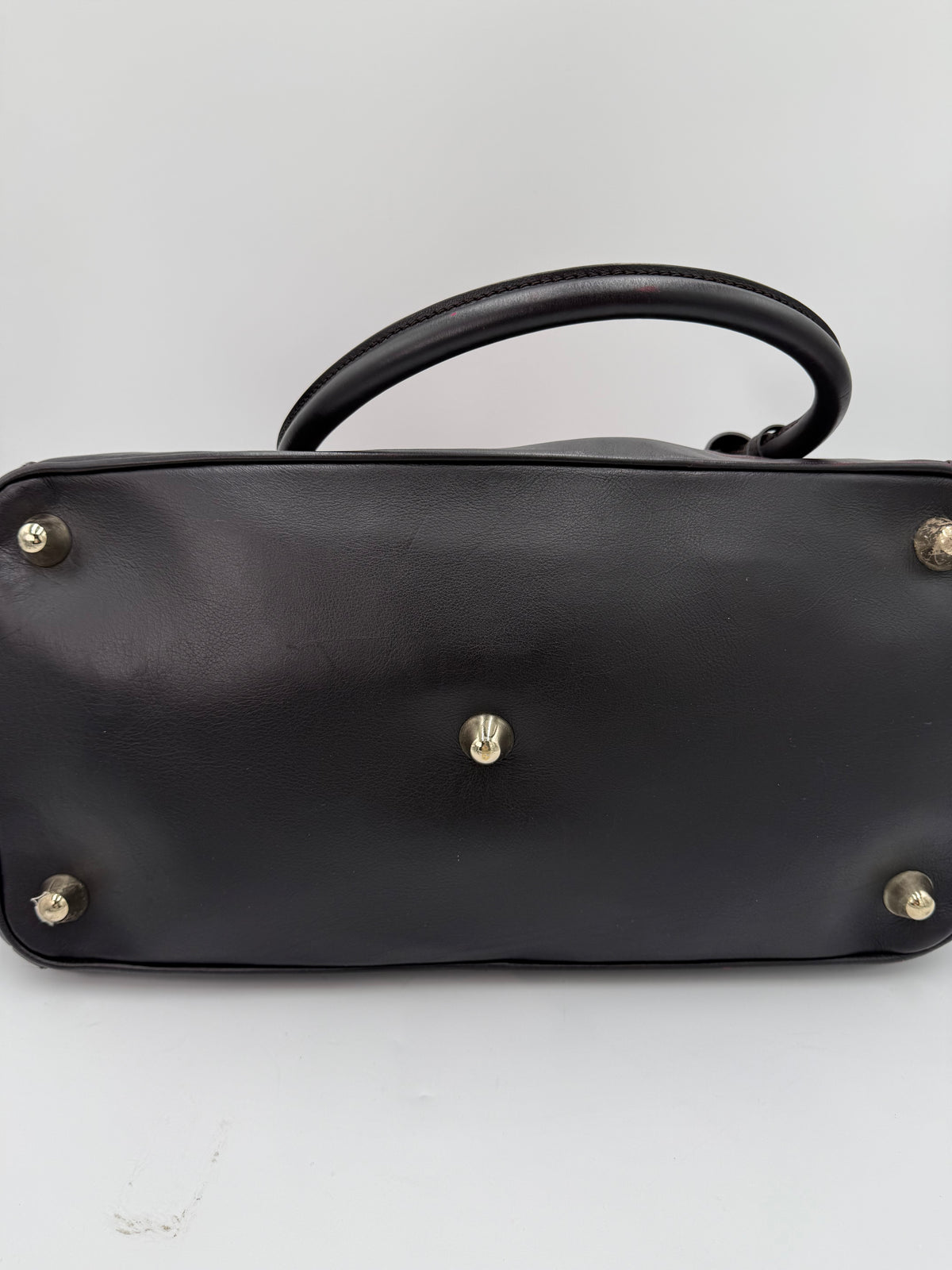 Gucci Borsone da Viaggio Firenze 1921 in Tela Jacquard Bordeaux e Pelle Marrone Scuro
