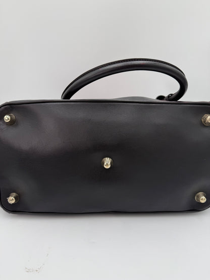 Gucci Borsone da Viaggio Firenze 1921 in Tela Jacquard Bordeaux e Pelle Marrone Scuro