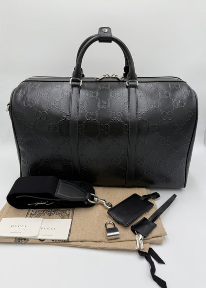 Gucci Borsone da Viaggio Jumbo GG Medio Nero